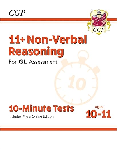 Book cover for '11+ GL 10-Minute Tests: Non-Verbal Reasoning - Ages 10-11 Book 1'