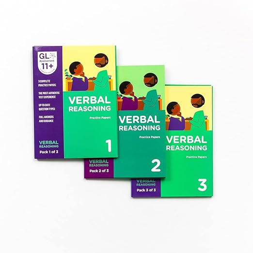 Book cover for 'GL Assessment 11 Plus Practice Papers 2025 All Verbal Reasoning Bundle (3 Packs)'